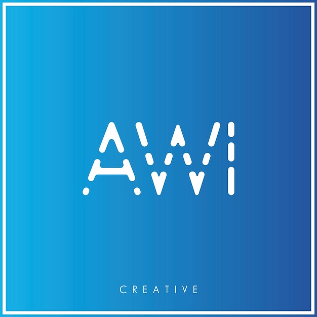 AWI Vector Creativo Diseño de Logotipo Último Minimal Lógico Último Ilustración Vector Premium Monograma