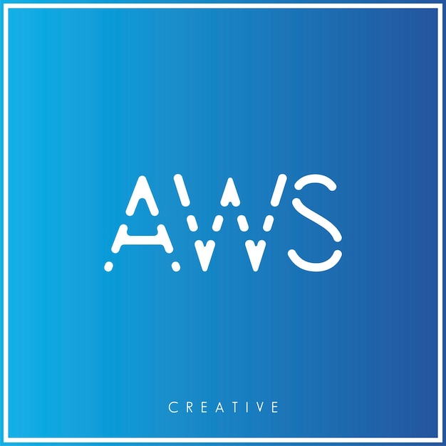 AWS Creative Vector Latter Diseño de logotipo Mínimo Logotipo Latter Ilustración vectorial premium Monograma