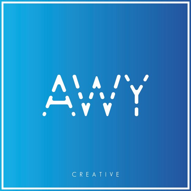 AWY Diseño de logotipo creativo vectorial de última generación Minimal Logotipo de última generación Premium Ilustración vectorial Monograma