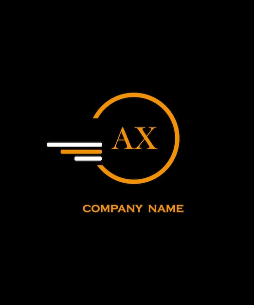 AX Diseño de la letra del logotipo Único Atractivo Creativo Moderno Inicial AX