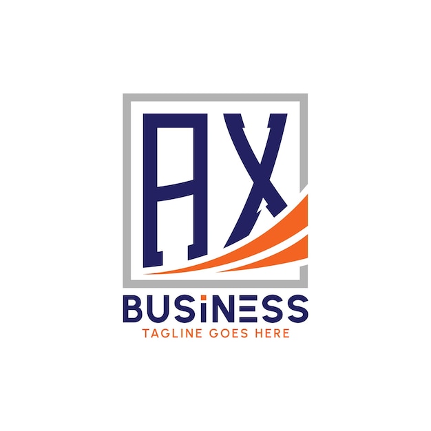 AX Logotipo de negocios Carta AX moderna Logotipo para la marca corporativa AX Logo de éxito de crecimiento