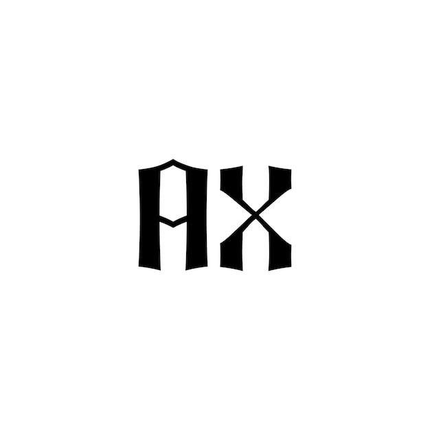 AX monograma diseño del logotipo letra texto nombre símbolo monocromo logotipo alfabeto carácter logotipo simple
