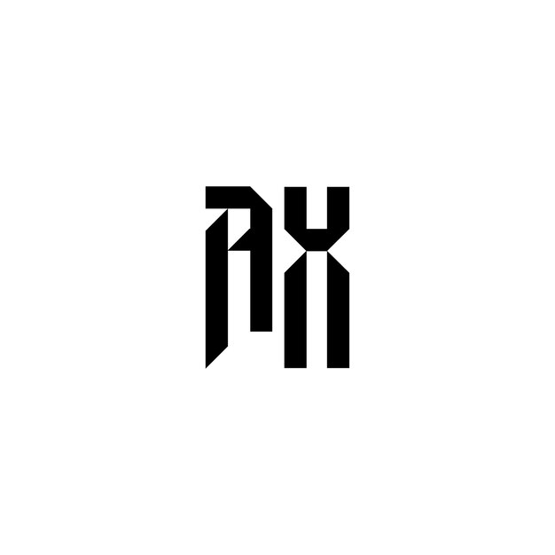 AX monograma diseño del logotipo letra texto nombre símbolo monocromo logotipo alfabeto carácter logotipo simple