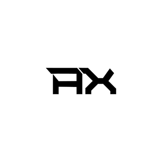 AX monograma diseño del logotipo letra texto nombre símbolo monocromo logotipo alfabeto carácter logotipo simple
