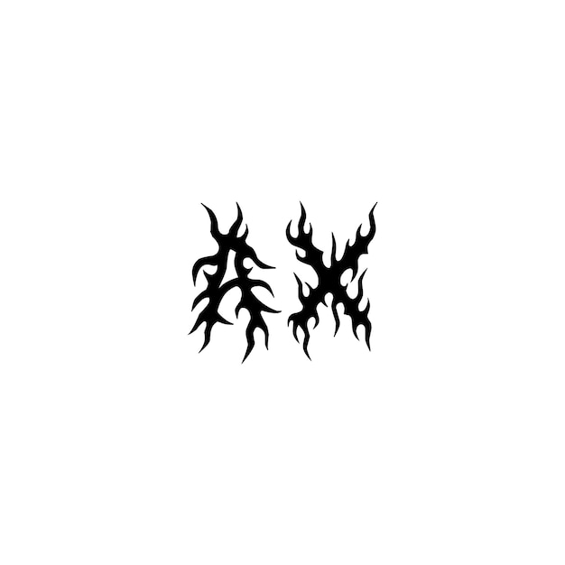 AX monograma diseño del logotipo letra texto nombre símbolo monocromo logotipo alfabeto carácter logotipo simple