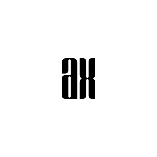 AX monograma diseño del logotipo letra texto nombre símbolo monocromo logotipo alfabeto carácter logotipo simple