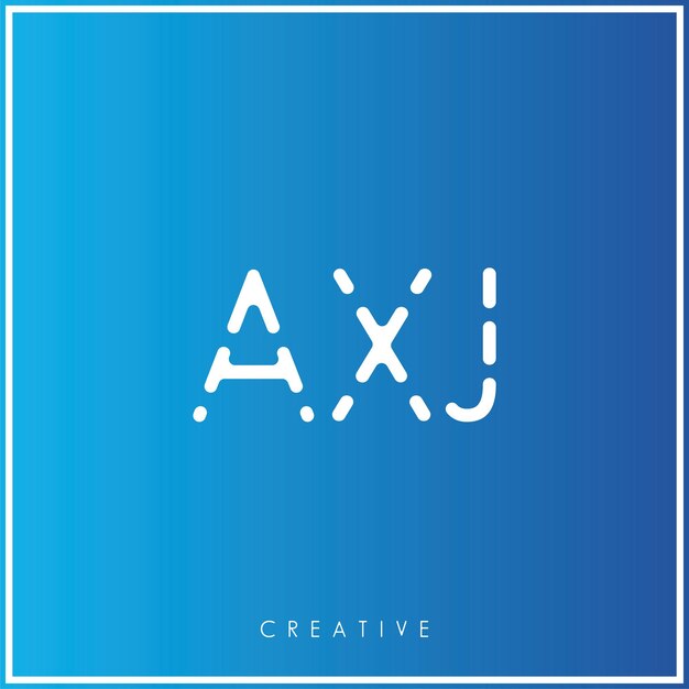 AXJ Creative Vector Último Diseño del logotipo Mínimo Último Logotipo Premium Ilustración vectorial Monograma