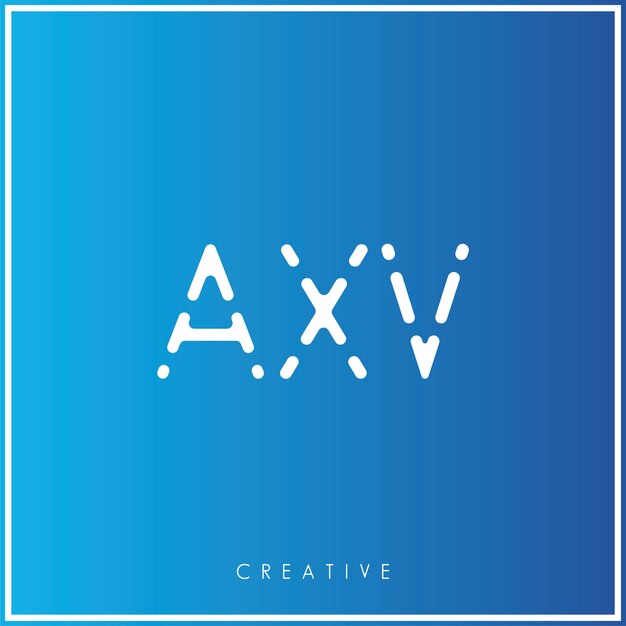 AXV Diseño del logotipo de Creative Vector Latter Diseño de logotipo de Minimal Latter Logo Ilustración de vector premium Monograma