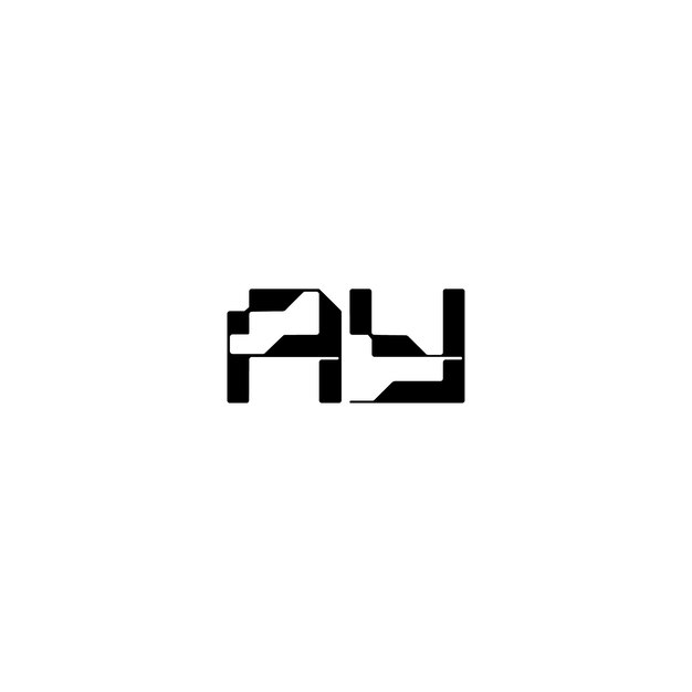 AY diseño de logotipo monograma letra texto nombre símbolo monocromo logotipo carácter alfabeto logotipo simple
