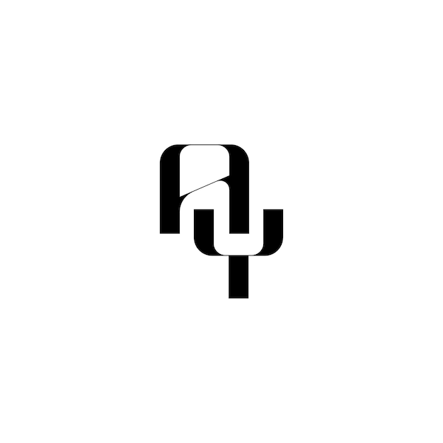AY diseño de logotipo monograma letra texto nombre símbolo monocromo logotipo carácter alfabeto logotipo simple