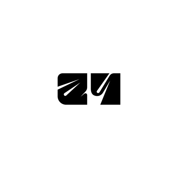 AY diseño de logotipo monograma letra texto nombre símbolo monocromo logotipo carácter alfabeto logotipo simple