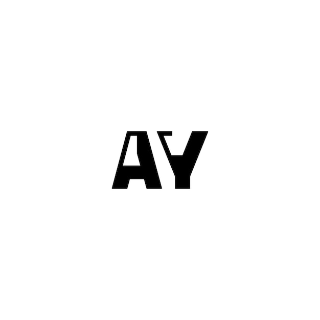 AY diseño de logotipo monograma letra texto nombre símbolo monocromo logotipo carácter alfabeto logotipo simple