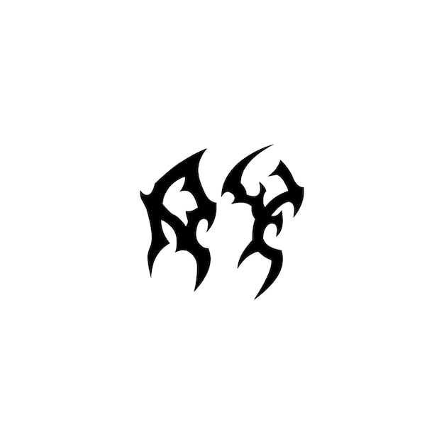 AY diseño de logotipo monograma letra texto nombre símbolo monocromo logotipo carácter alfabeto logotipo simple