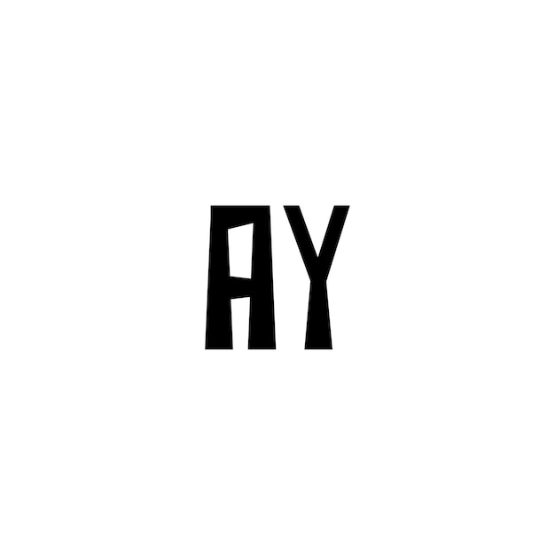 AY diseño de logotipo monograma letra texto nombre símbolo monocromo logotipo carácter alfabeto logotipo simple