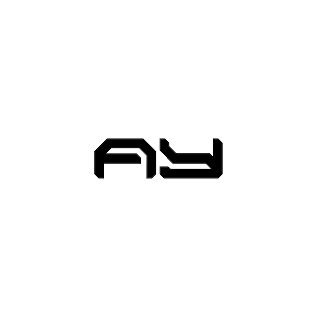 AY diseño de logotipo monograma letra texto nombre símbolo monocromo logotipo carácter alfabeto logotipo simple