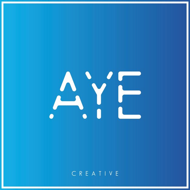 AYE Creative Vector Latter Diseño del logotipo Minimal Latter Logo Premium Ilustración vectorial Monograma