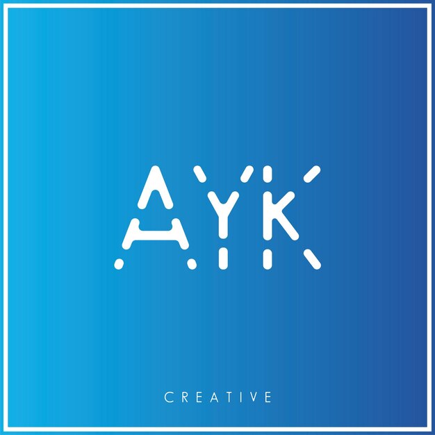 Ayk creative vector último diseño del logotipo último mínimo logotipo premium ilustración vectorial monograma