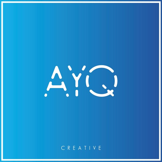 AYQ Creative Vector Último Diseño del logotipo Mínimo Último Logotipo Premium Ilustración vectorial Monograma