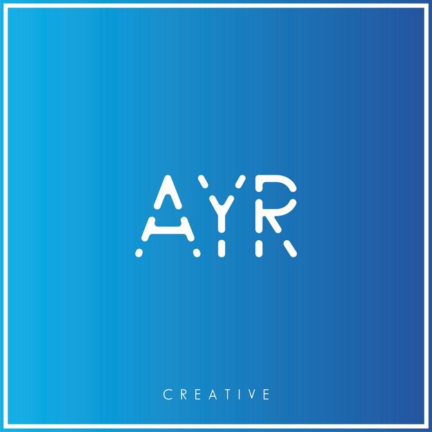 AYR Creativo Vector Último Diseño de Logotipo Mínimo Último Logotipo Premium Ilustración Vector Monograma