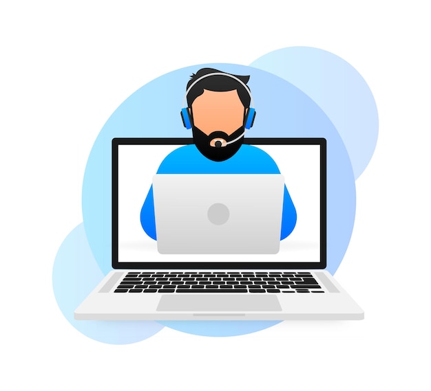 Ayuda al cliente Soporte técnico Ilustración vectorial de dibujos animados Servicio de retroalimentación tecnología de internet