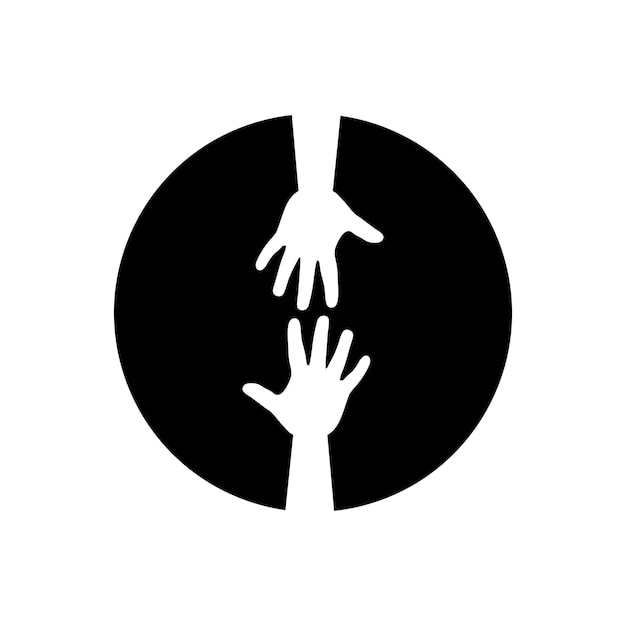 Ayuda a la cooperación plantilla de vector de icono de diseño de logotipo abstracto