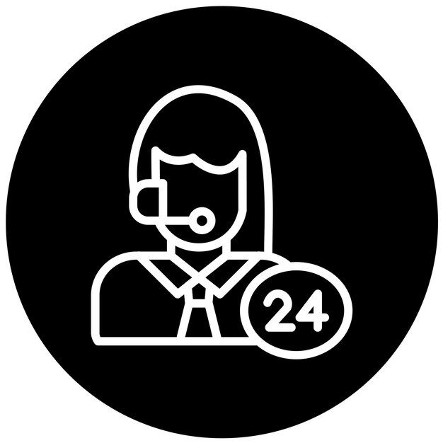 Ayuda de línea de ayuda de diseño vectorial Estilo de icono