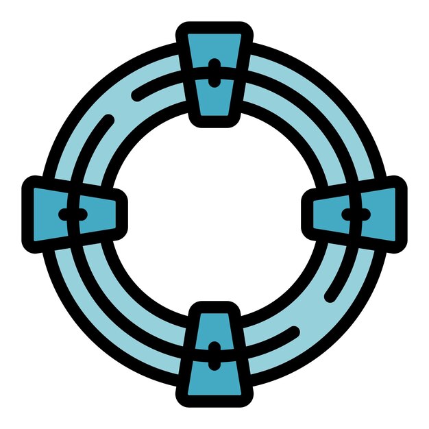 Ayuda en línea icono de destino vector de contorno Soporte informático Llamada de servicio color plano