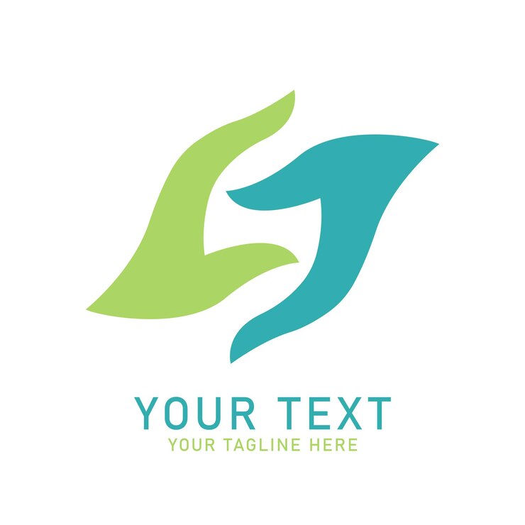 Ayuda a la mano Vector de logotipo Abstracto Diseño de manos aislado en blanco