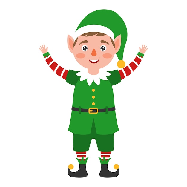 Ayudante del elfo de Navidad de Santa Ilustración vectorial