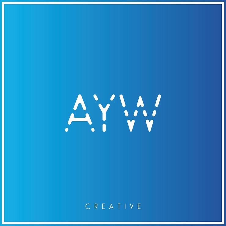 Vector ayw creative vector latter diseño del logotipo minimal latter logo premium ilustración vectorial monograma