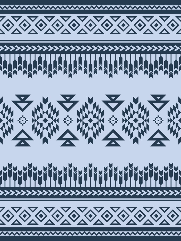 Azteca vector patrón sin costuras color índigo Imprimir para papel pintado textiles y cerámica