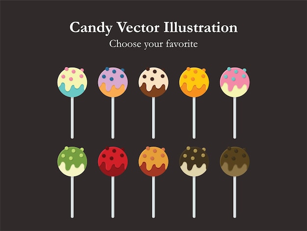 azúcar vector de sabor dulce icono de postre bocadillo dulce ilustración de comida infancia estilo de vida casero