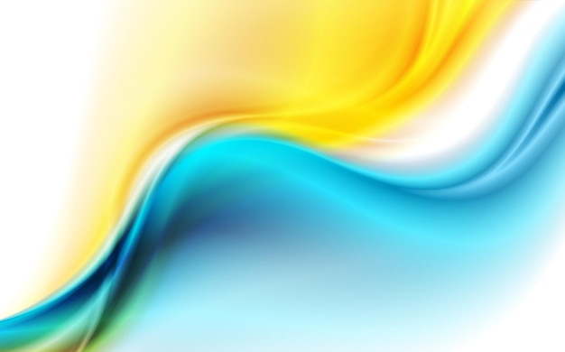 Azul amarillo brillante ondas suaves fondo abstracto