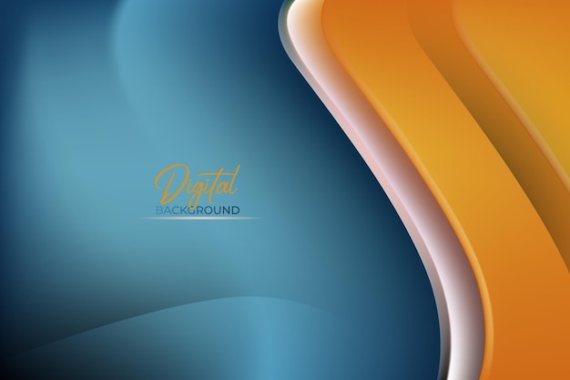azul amarillo gradiente moderno estandarte elegante plantilla digital y gráfica