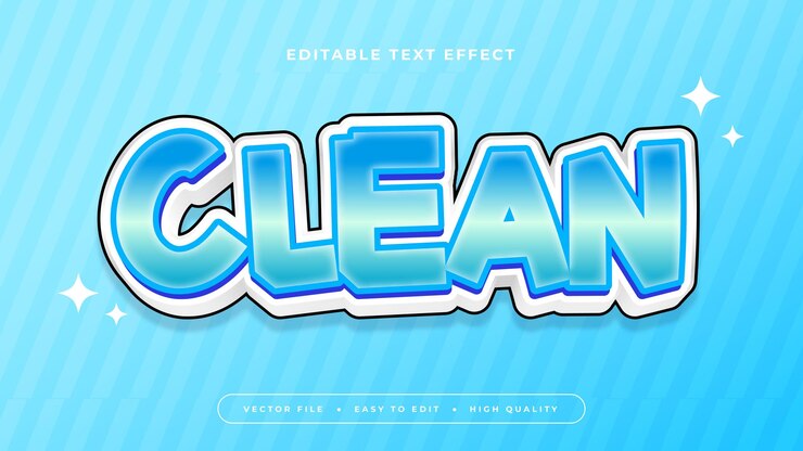 Vector azul blanco y púrpura violeta limpio estilo de fuente de efecto de texto editable en 3d