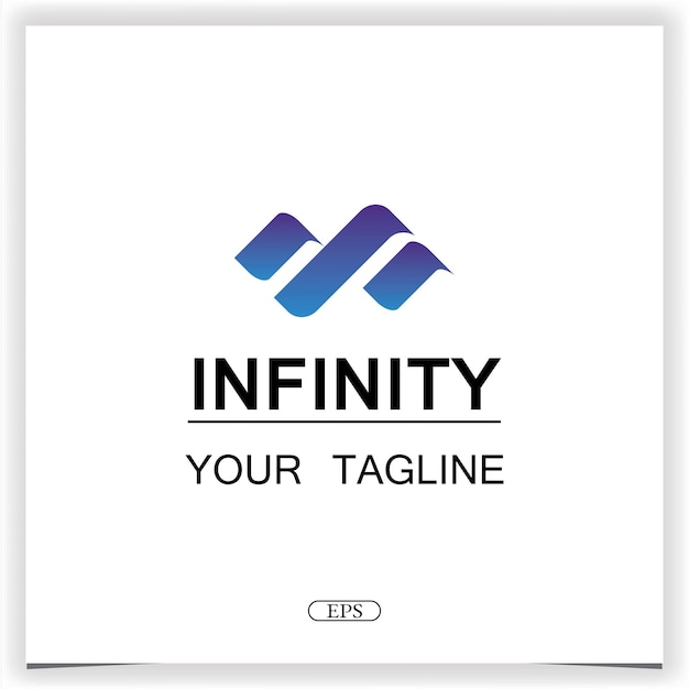 Azul infinito logo premium elegante plantilla diseño vector eps 10