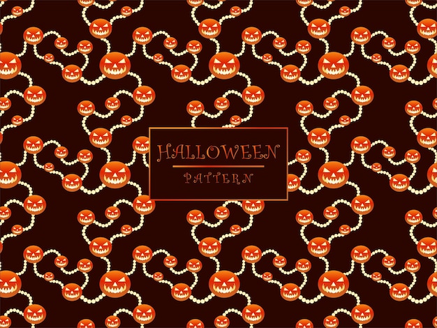 Azul y naranja feliz halloween diseño de patrones sin fisuras fondo vector patrón de tela de araña de calabaza