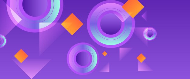 Azul naranja y púrpura violeta moderno y simple abstract banner arte vectorial con formas para presentación de fondo fondo papel tapiz banner folleto web diseño y portada