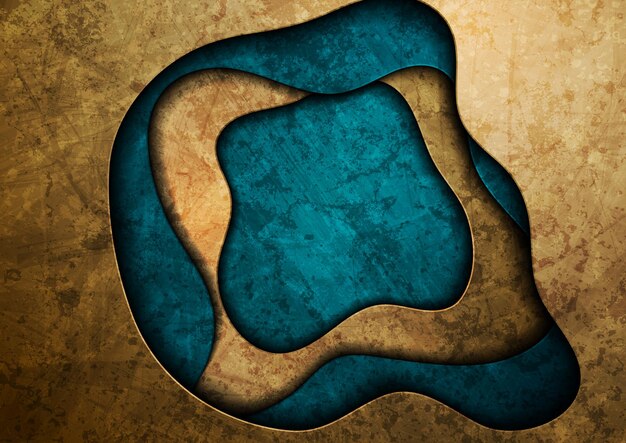 Azul oscuro y marrón abstracto grunge fondo corporativo ondulado
