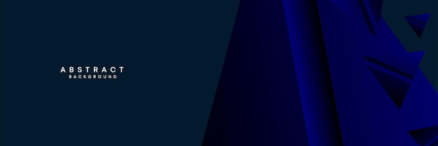 Azul oscuro negro y azul marino gradiente abstracto tecnológico moderno fondo de bandera geométrica