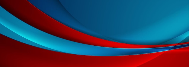 Azul y rojo abstracto ondas brillantes fondo corporativo