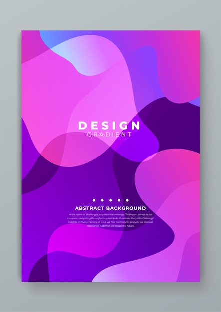 Azul rosa y púrpura violeta modernas abstractas cubre gradiente diseño futurista con ondas y formas fluidas diseño vectorial para presentaciones de pancartas volantes carteles fondo e invitaciones