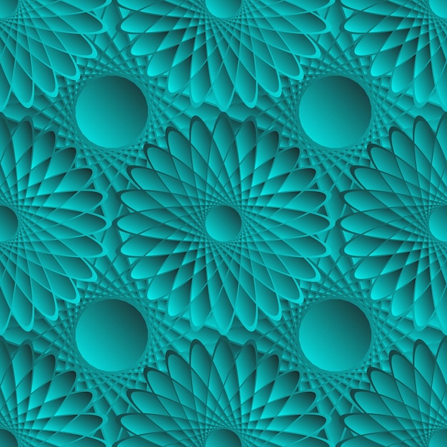 Azul turquesa de patrones sin fisuras con textura de fondo islámico
