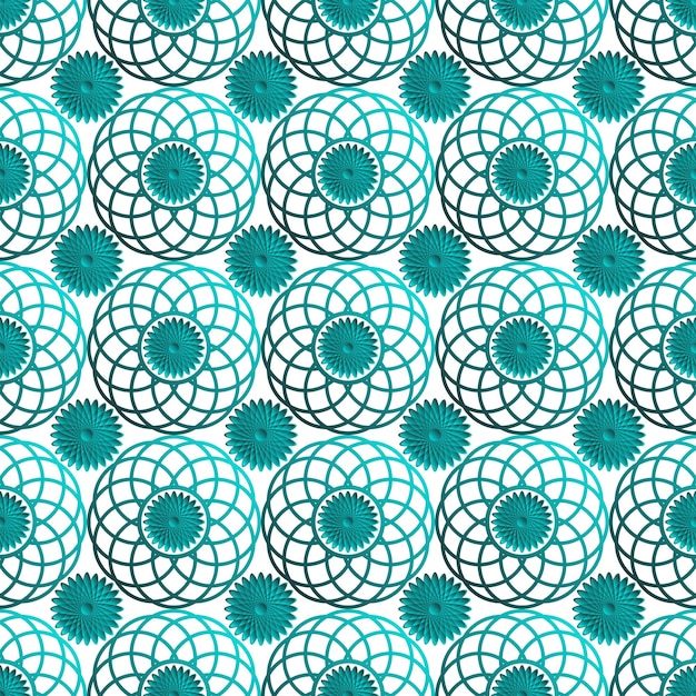 Azul turquesa de patrones sin fisuras con textura de fondo islámico