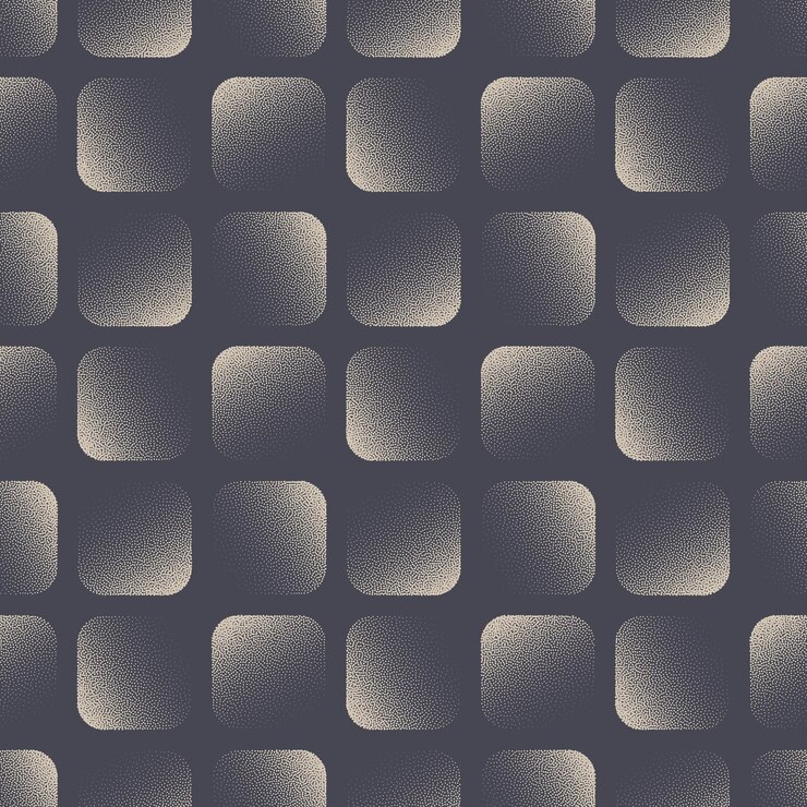 Vector azulejo 50s 60s 70s estilo retro dotwork patrones sin fisuras vector resumen antecedentes