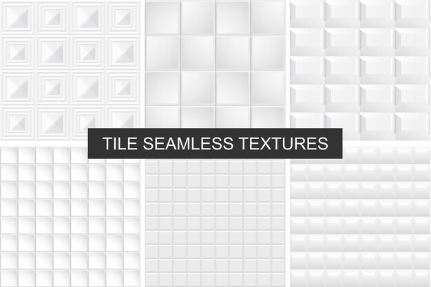 Azulejo blanco texturas geométricas sin fisuras