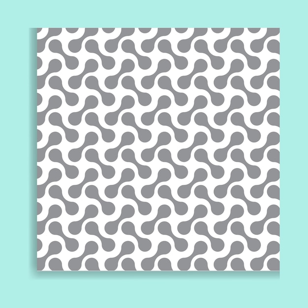 Un azulejo cuadrado blanco y gris con un patrón de círculos.