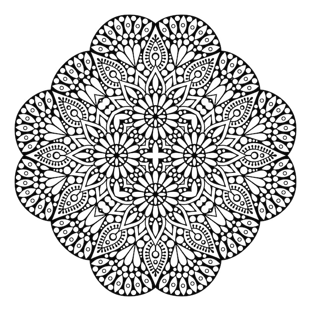 Azulejo geométrico decorativo dibujado a mano ilustración