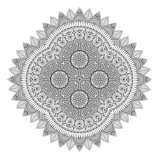 Azulejo geométrico decorativo dibujado a mano ilustración