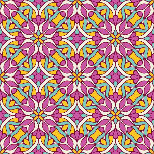 Vector azulejo geométrico decorativo de patrones sin fisuras